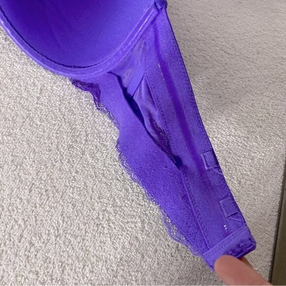 5/$25 La Senza Purple Lace Strapless Bra 34DD - Picture 9 of 12